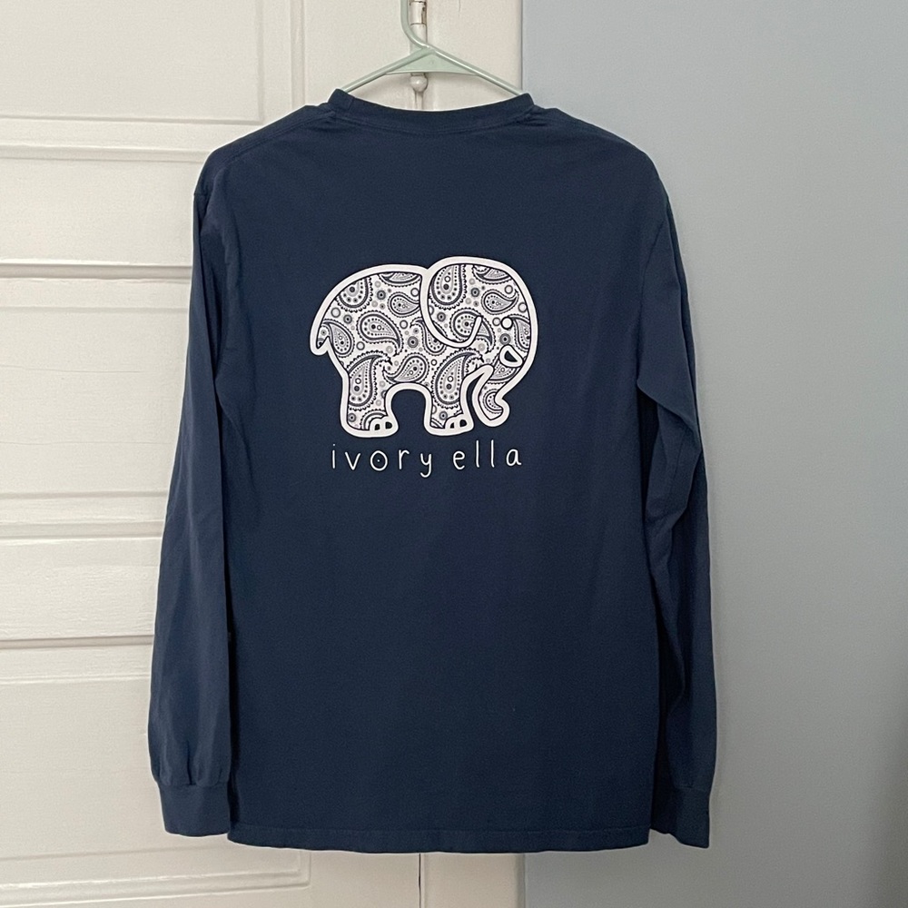 Blue paisley Ivory Ella Long sleeve shirt